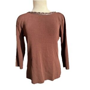 Joseph A QU'EST-CEQUEC'EST Womens Lg Top NEW Artsy Boho Chic Designer Boutique